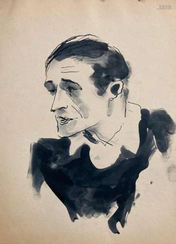 attribué à Jean LAUNOIS (1898-1942)
Portrait d'homme
Lav...