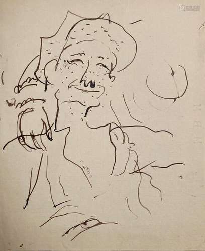 attribué à Jean LAUNOIS (1898-1942)
Jeune homme rieur
Encre ...