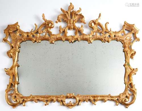 Italian Gold Ornate Antique Mirror Baroque