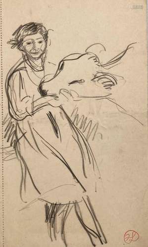 Jean LAUNOIS (1898-1942)
Maraichine et sa vache
Dessin avec ...