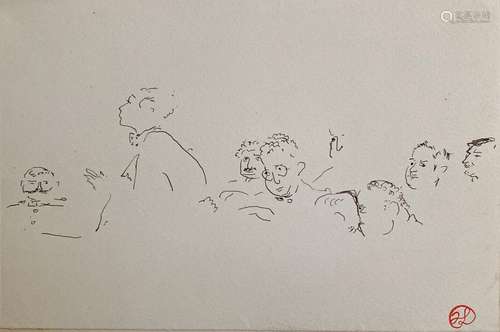 Jean LAUNOIS (1898-1942)
Personnages
Encre avec cachet du mo...