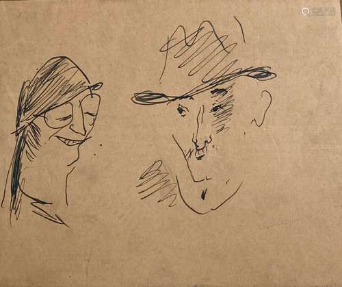 attribué à Jean LAUNOIS (1898-1942)
Etude de visages
Encre s...