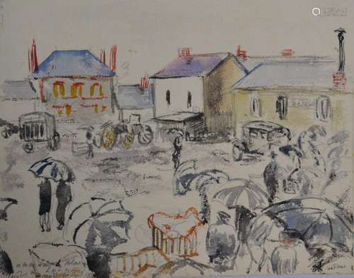 Jean LAUNOIS (1898-1942)
Saint Jean de Monts, marché aux bes...