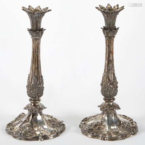 Pr: Martin, Hall & Co. Silver Candlesticks