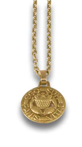 GOLD LOAVES AND FISHES MEDAL AND CHAIN