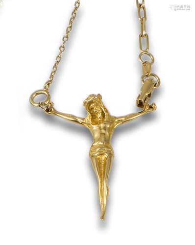 YELLOW GOLD CHRIST PENDANT