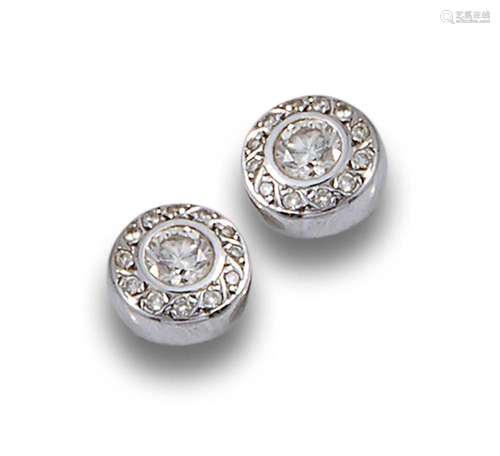 ANSORENA, PARTRIDGE EYE EARRINGS IN DIAMONDS AND WHITE GOLD