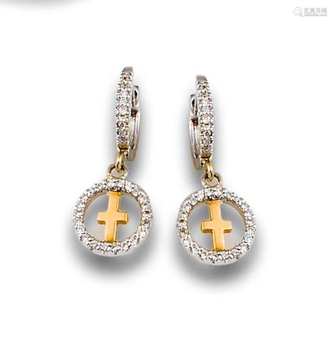 LONG EARRINGS WITH CROSS OA