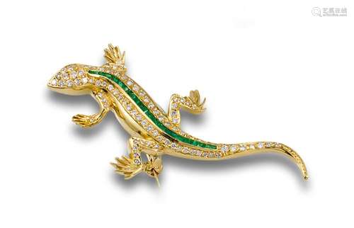 DIAMOND, EMERALD, GOLD LIZARD