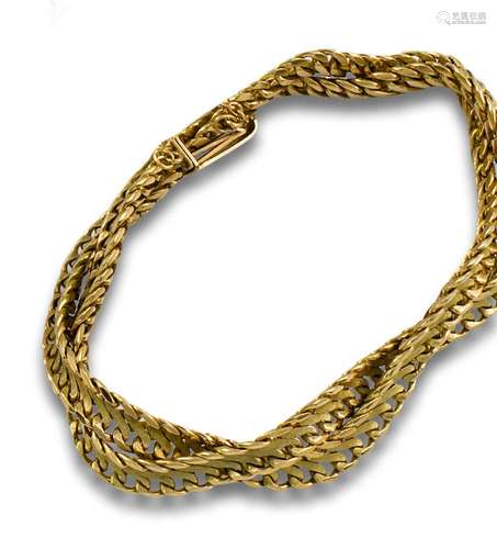 BRACELET, 70'S, GOLD BRAIDED