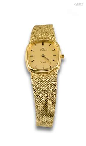 OMEGA DE VILLE WATCH, LADY, GOLD MESH