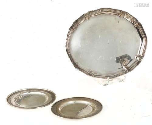 Silver oval tray