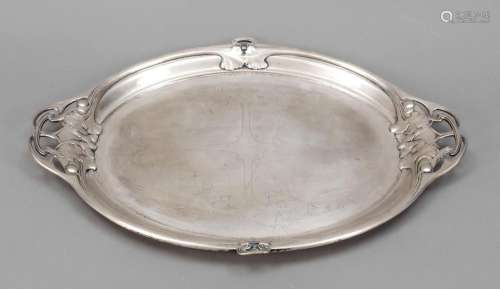 Large oval Art Nouveau tray, Germa