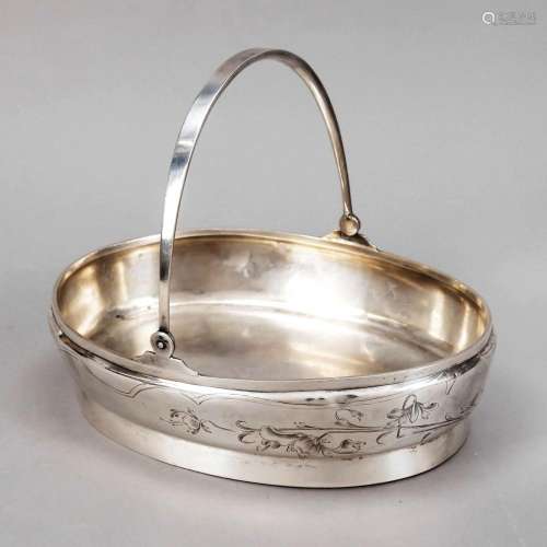 Oval Art Nouveau handle bowl, hall
