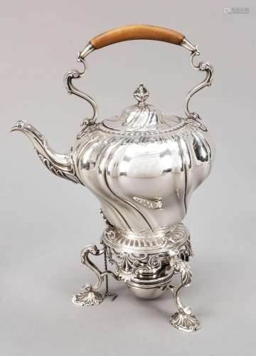 Tea kettle on rechaud, England, 19