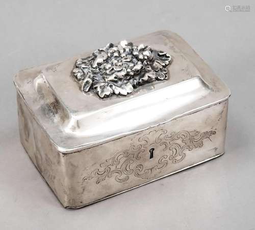 Rectangular lidded box, hallmarked