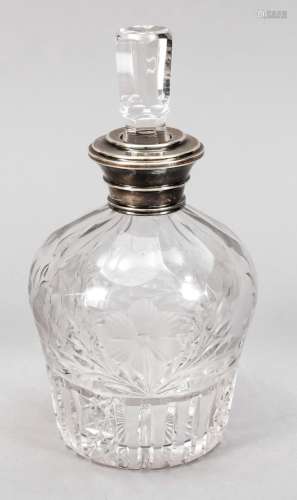 Carafe with silver neck mounting,
