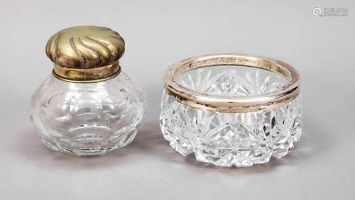 Rounded bowl and lidded box with s