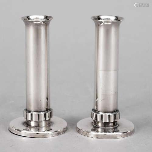 Pair of small candlesticks, German