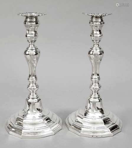 Pair of candlesticks, c. 1800, hal