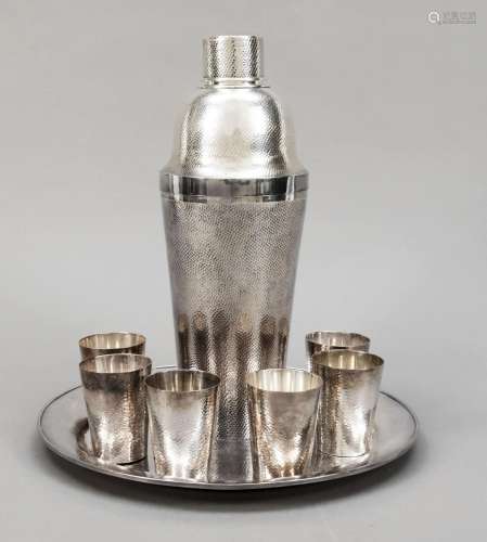 Shaker with six cups on tray, Japa