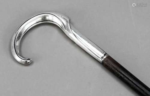 Walking stick with silver handle,