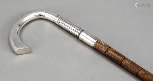 Walking stick with silver handle,