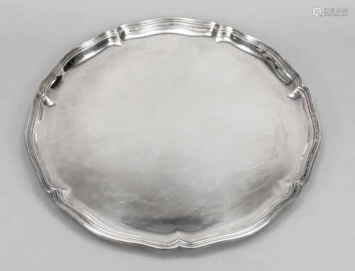 Large round tray, German, 20th c.,