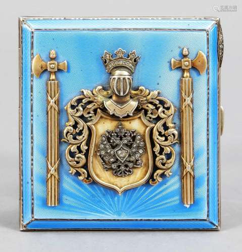 Cigarette case, hallmarked Russia,