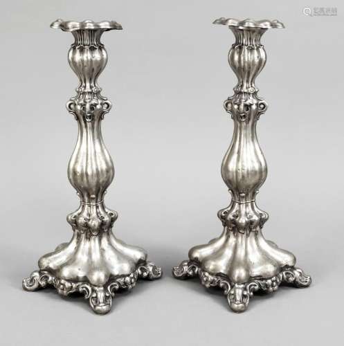 Pair of candlesticks, mid-19th cen