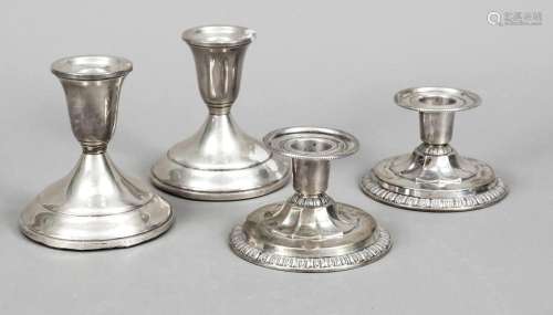 Two pairs of candlesticks, 20th c.