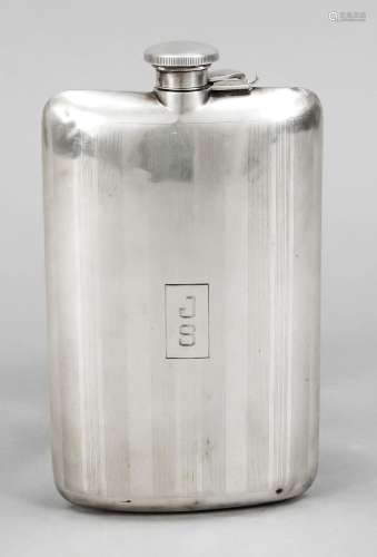 Hip flask, 20th century, sterling