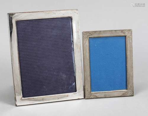 Two rectangular photo stand frames