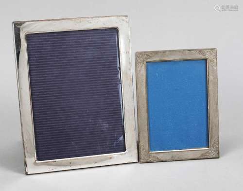 Two rectangular photo stand frames
