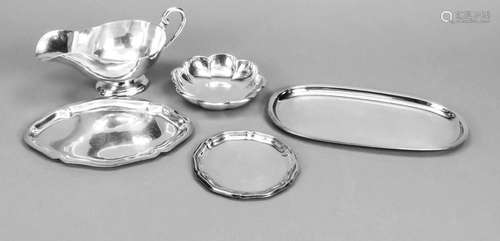 Set of five pieces, 20th century,