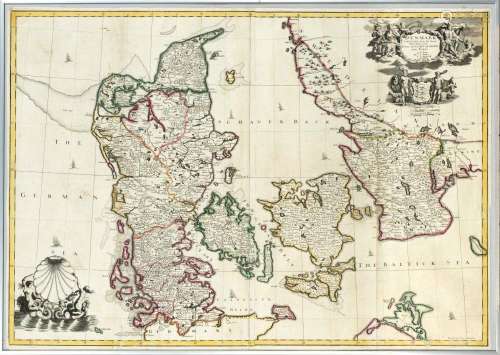 Historical map of Denmark -- '