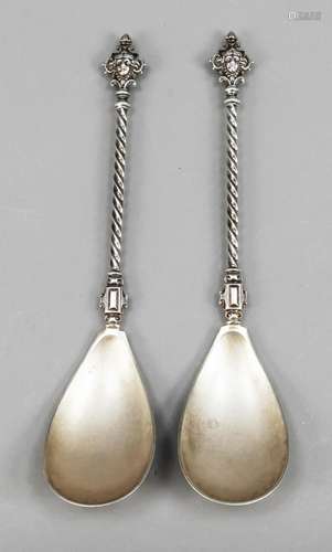 Pair of ornamental spoons, German,