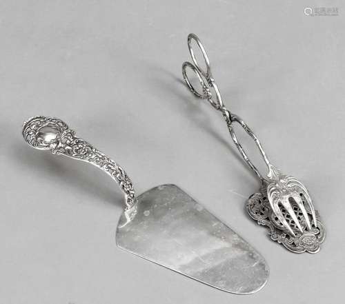 Cake server and pastry tongs, Germ