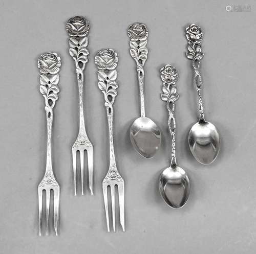 18 pieces of cutlery, German, 20th