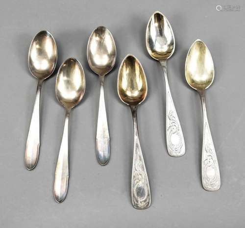 Twelve coffee spoons, German, 20th