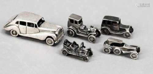 Five miniature old timers, 20th c.