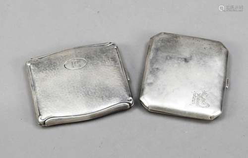 Two cigarette cases, German, 20th