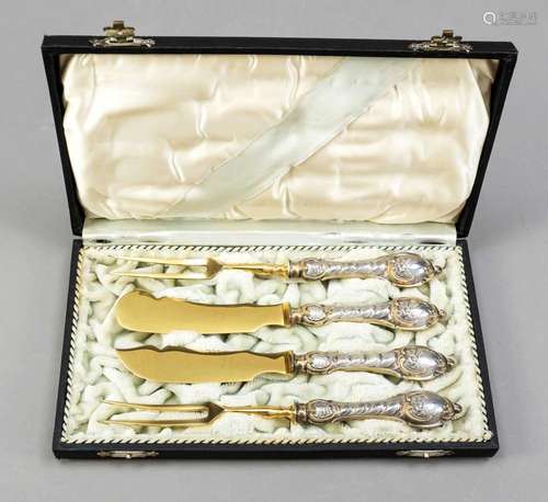 Four-piece serving set, German, c.