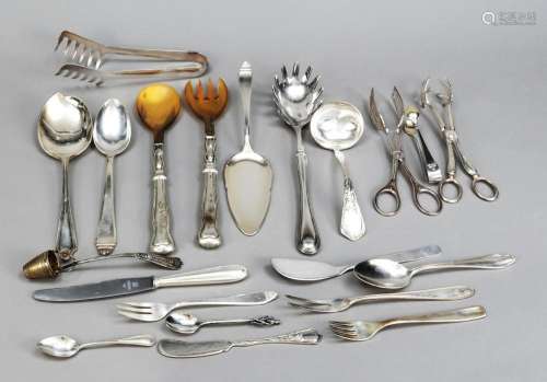 About 100 pieces of cutlery, 20th