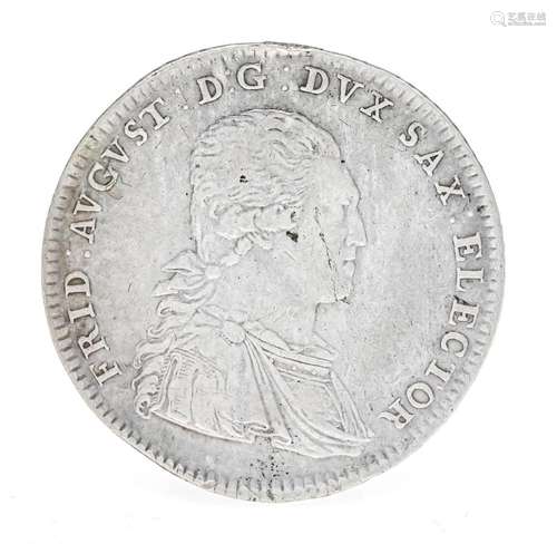 Coin, 1/3 thaler, Saxony, 1791, 6.90g