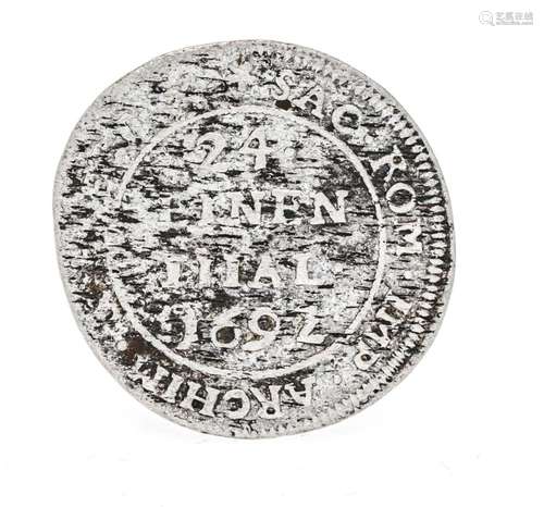 Coin, 24 one thaler, Saxony, 1692, 1.67g