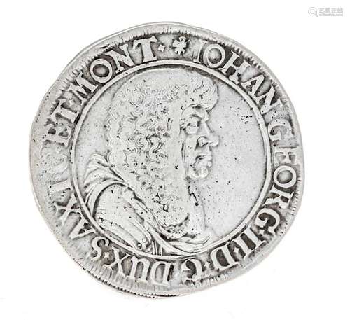 Coin, 1/3 thaler, Saxony, 1673, 9.60g