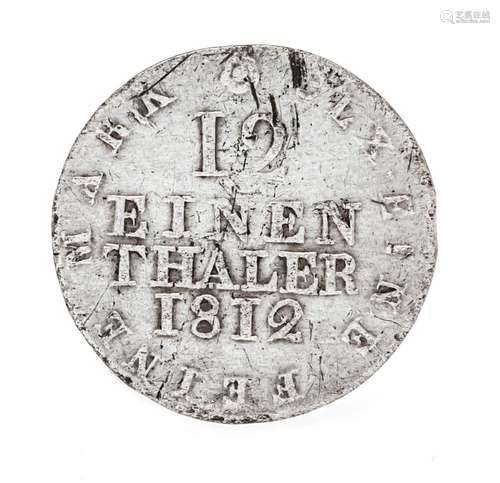 Coin, 12 one thaler, Saxony, 1812, 2.64g