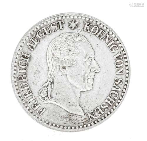 Coin, 1/6 thaler, Saxony, 1827, commemorative