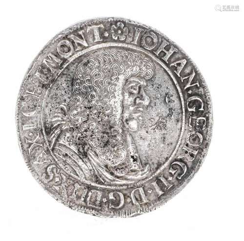 Coin, 1/3 thaler, Saxony, 1674, 9.50g